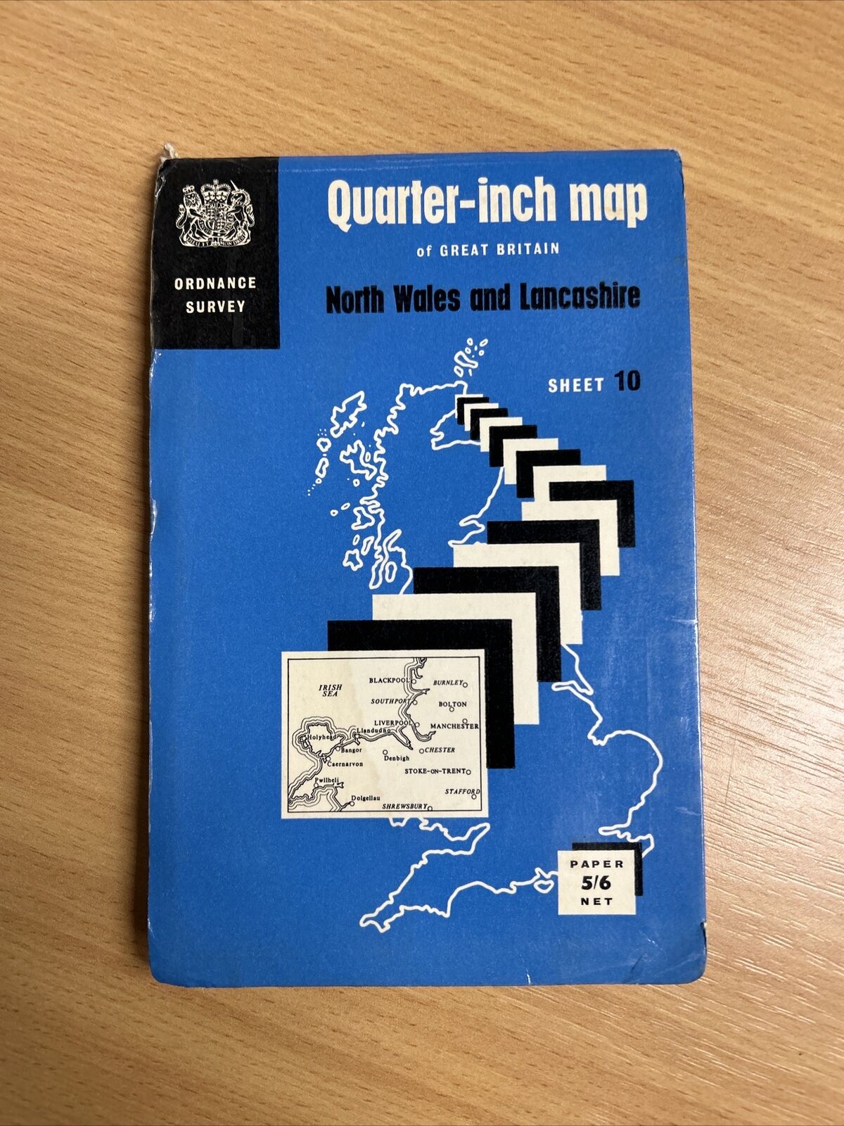 NORTH WALES & LANCASHIRE 1969 Ordnance Survey Quarter Inch Map Sheet 10