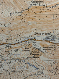 LLYN CWELLYN Ordnance Survey Sheet SH55 Map 1:25000 First Series 1953 Rhyd Ddu