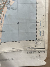 KIRKCALDY Ordnance Survey Sheet NT29  1:25,000 1956 Auchterderran Kinglassie