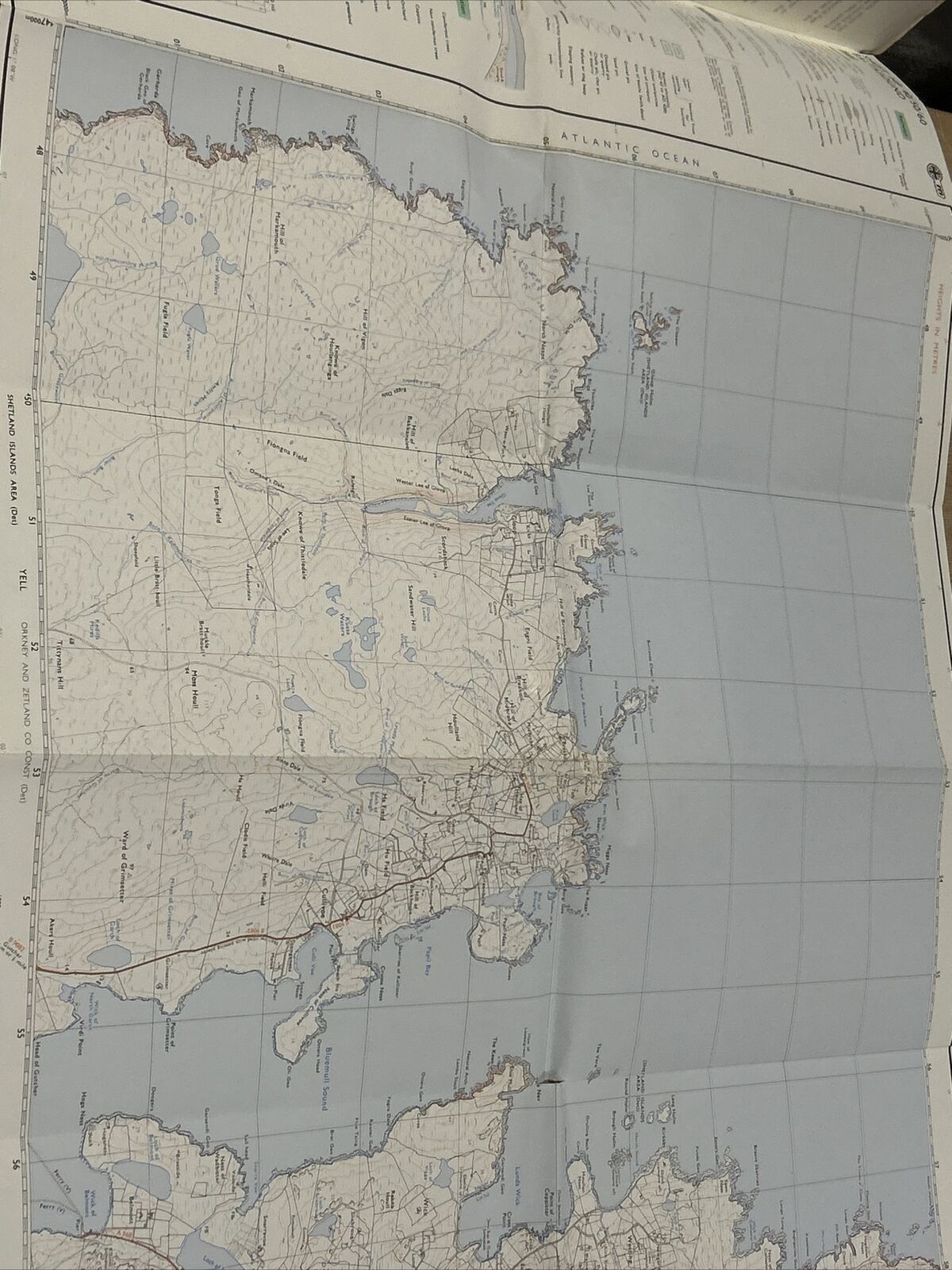 BALTASOUND Ordnance Survey Second Series 1:25,000 Map HP40/50/60 1976 Shetland