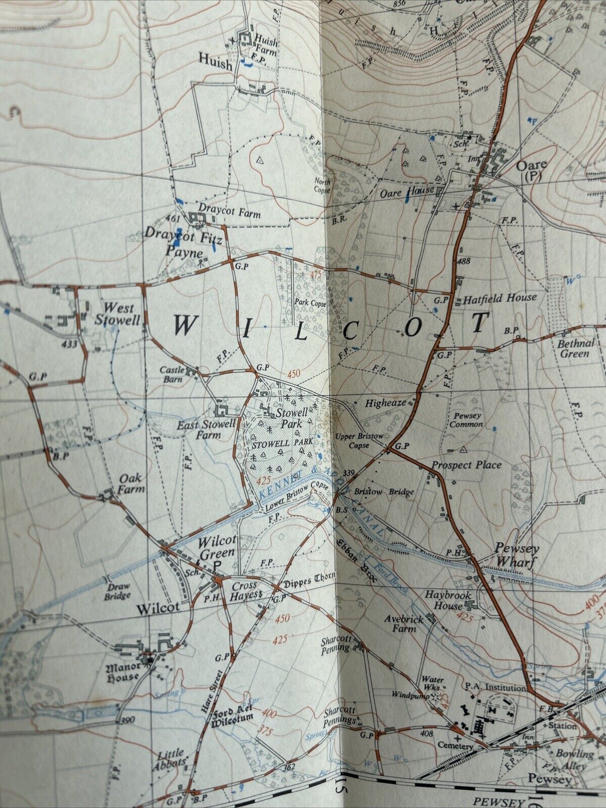 MARLBOROUGH Ordnance Survey Sheet 41/16  1:25000 1949 National Grid Wansdyke