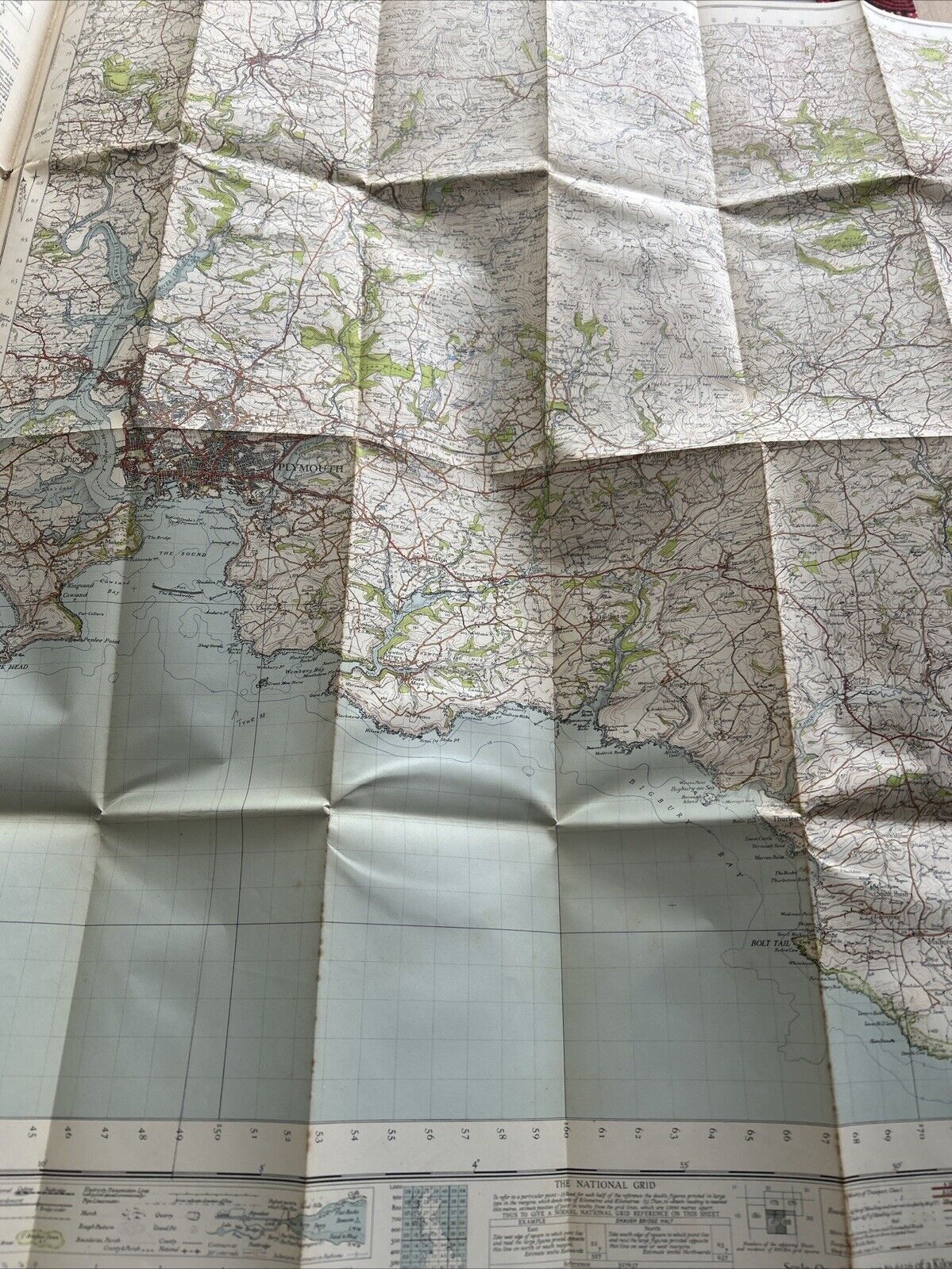 PLYMOUTH Ordnance Survey Paper Map 1946 Sixth Series Sheet 187 Tavistock Halwell