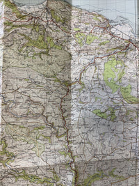 MINEHEAD Devon Ordnance Survey Cloth Map 1947 Sixth Series No 164