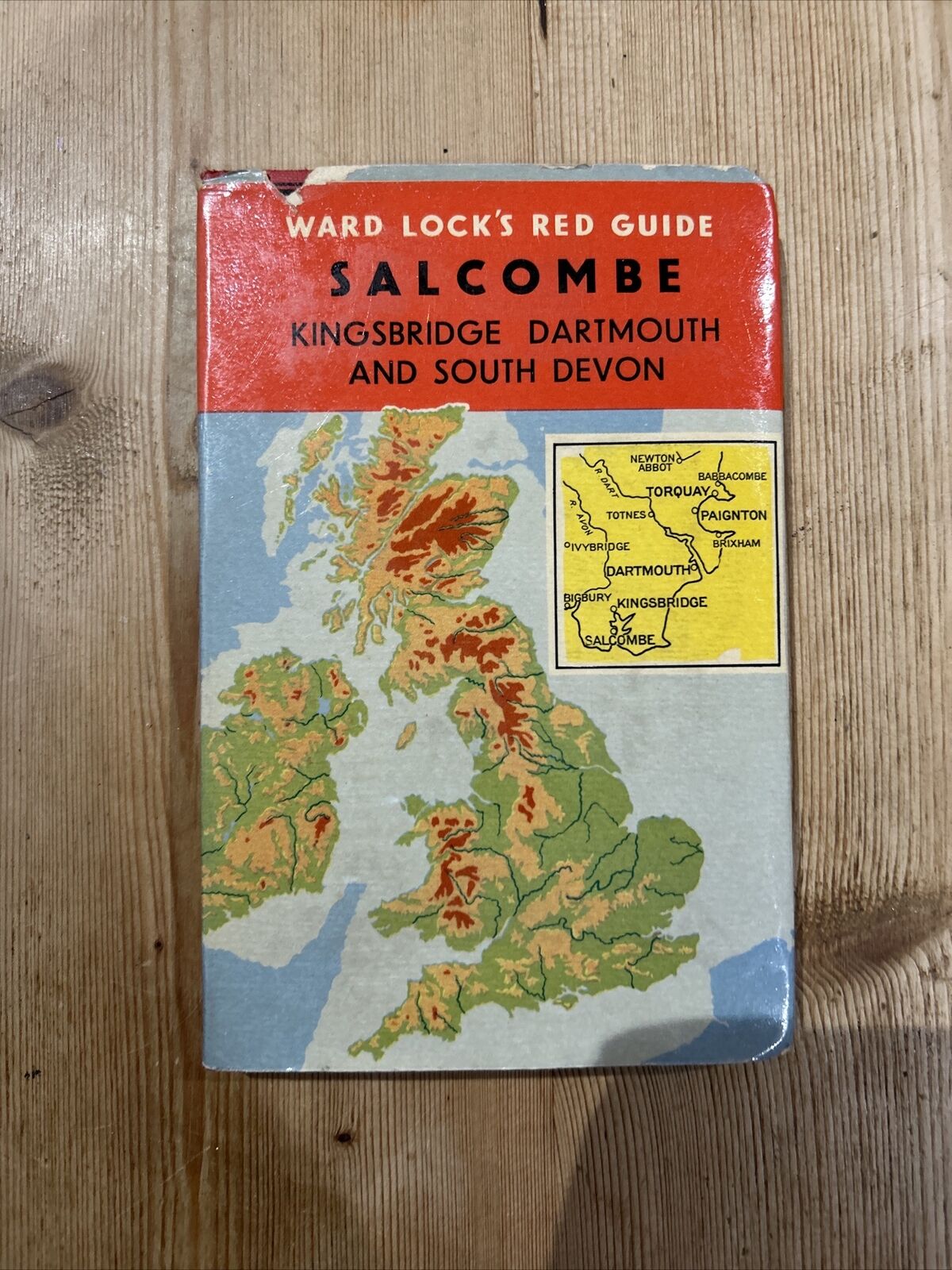 SALCOMBE Kingsbridge Sth Devon Ward Locks Red Guide Hardback Dust Jacket Maps