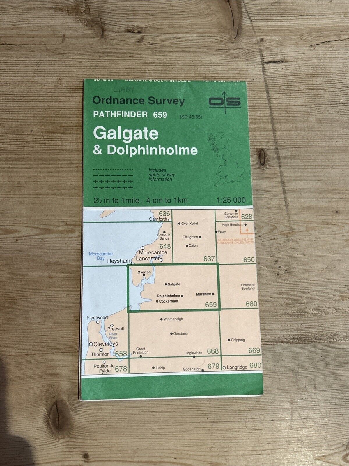 GALGATE & DOLPHINHOLME Pathfinder 659 Ordnance Survey 1:25,000 1985 Glasson