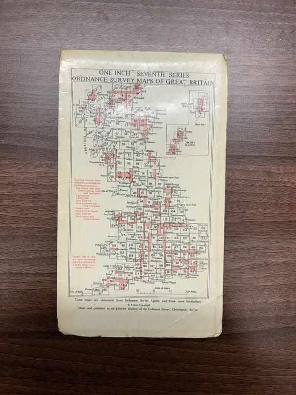 LOCH TAY Perthshire Ordnance Survey Seventh Series Paper One Inch 1956 Sheet 48