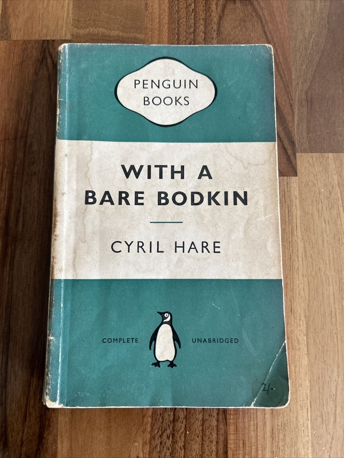 WITH A BARE BODKIN Cyril Hare Penguin Books Crime 1954 No 1007 First