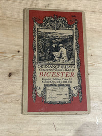 BICESTER Ordnance Survey Paper 1 Inch Map 1919 No 94 Contoured Buckingham