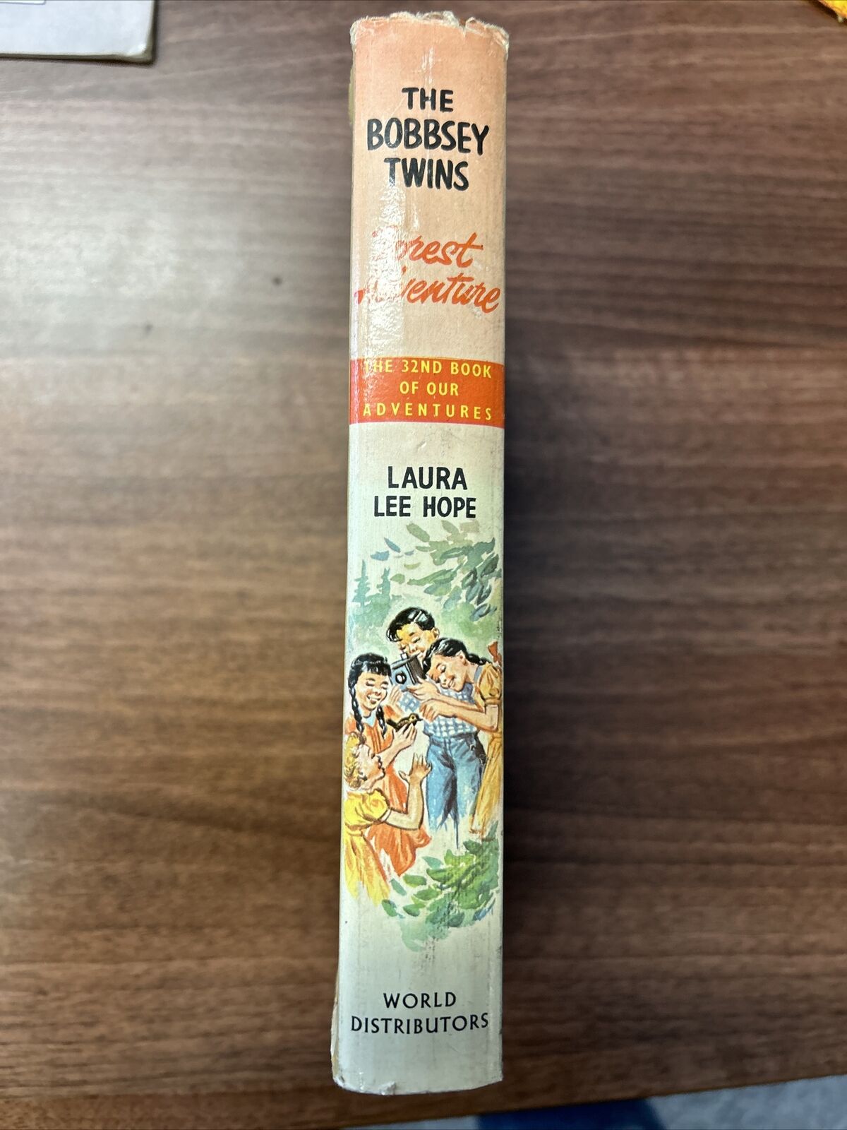 The BOBBSEY TWINS FOREST ADVENTURE Laura Lee Hope Book 1957 Dust Jacket Hardback