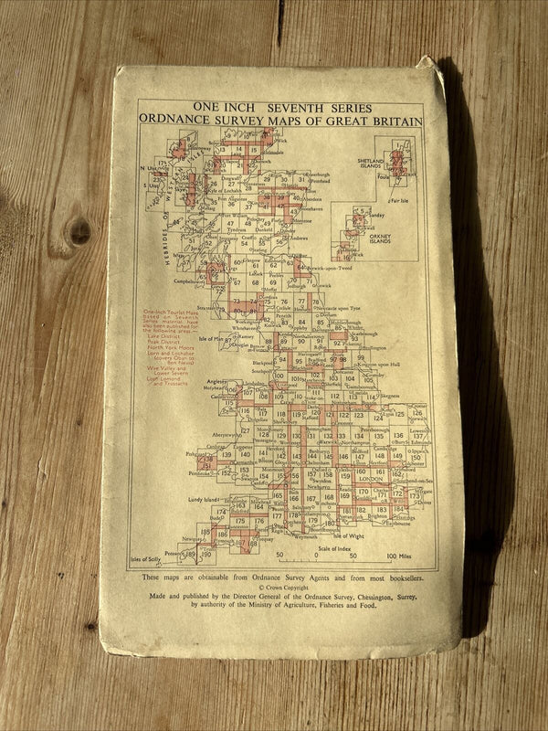 MANCHESTER Ordnance Survey Seventh Series Paper One inch 1961 Sheet 101 Bolton