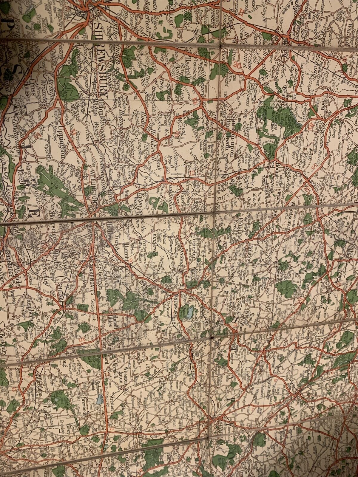 THE POTTERIES - GEOGRAPHIA CLOTH ROAD Map 1940s? 2 Miles Inch No 8 40 X 30 Inche