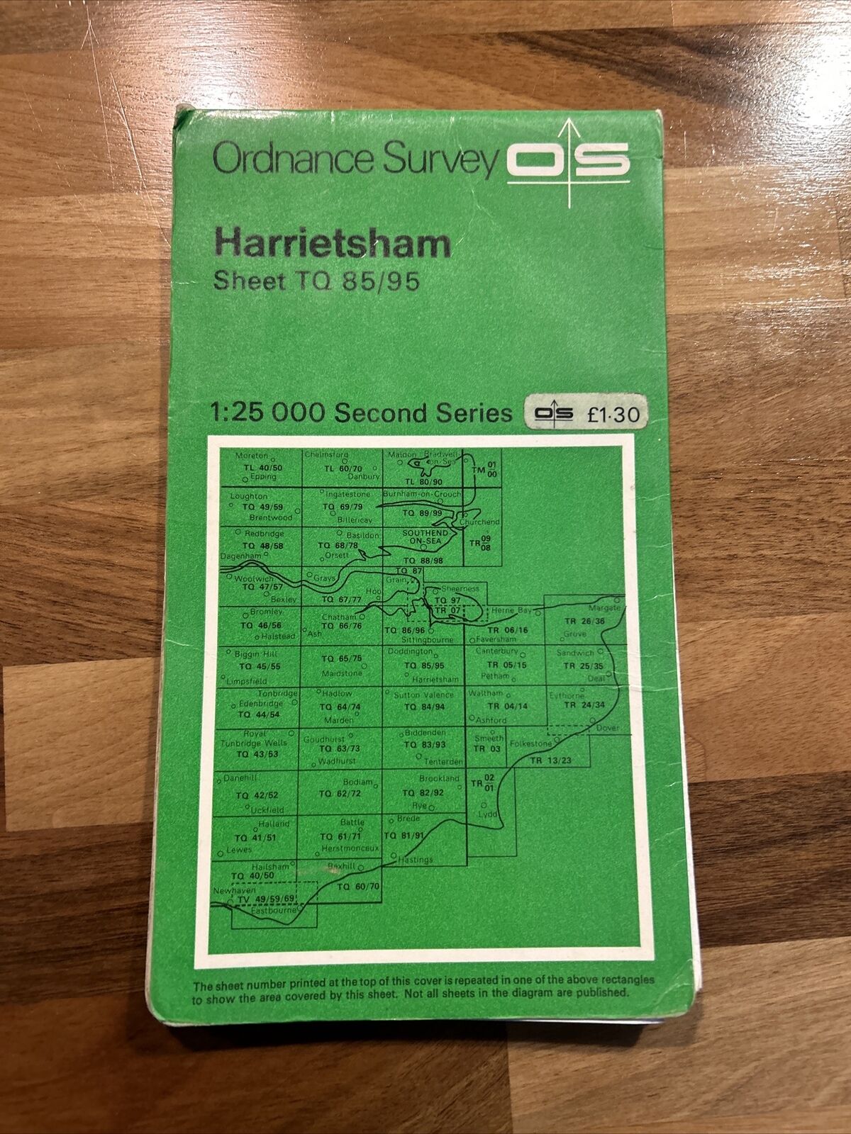 HARRIETSHAM Ordnance Survey Second Series Pathfinder Sheet TQ85/95 1976 Kent