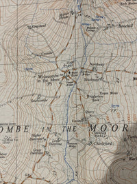 BUCKLAND IN THE MOOR - Ordnance Survey Sheet 20/77 1:25000 1960? Devon