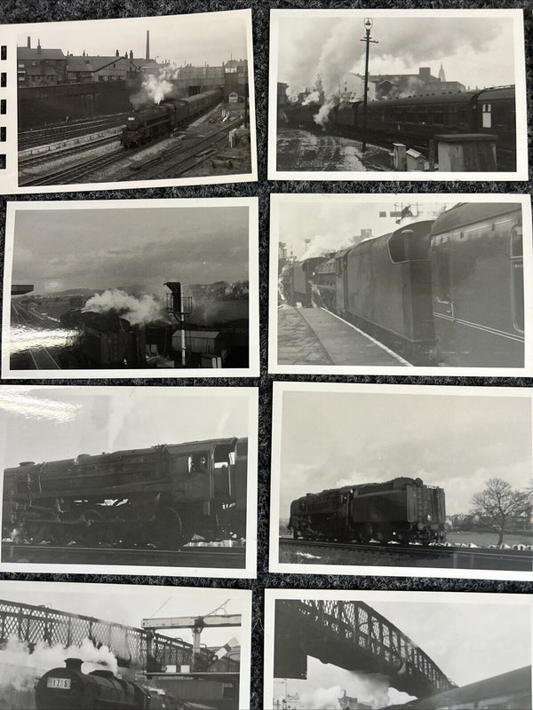 STREAM TRAIN 22 Black & White Photo Ephemera BUNDLE JOB LOT Hest Bank Lancashire