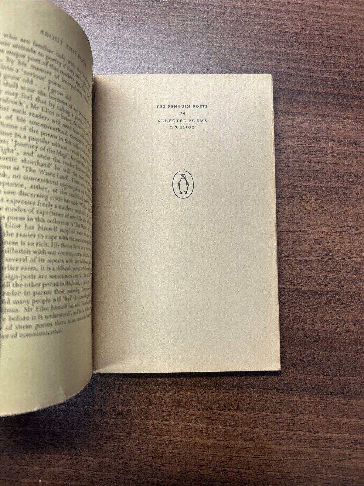 THE PENGUIN POETS - T S Elliot 1951 D4