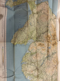 GALLOWAY Bartholomew - Half Inch Cloth Map 1963 No 37 Stranraer Dumfries