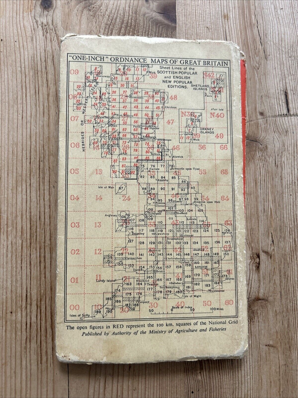 ISLAND OF BUTE Ordnance Survey CLOTH One Inch Sheet 71 Popular Edition 1945