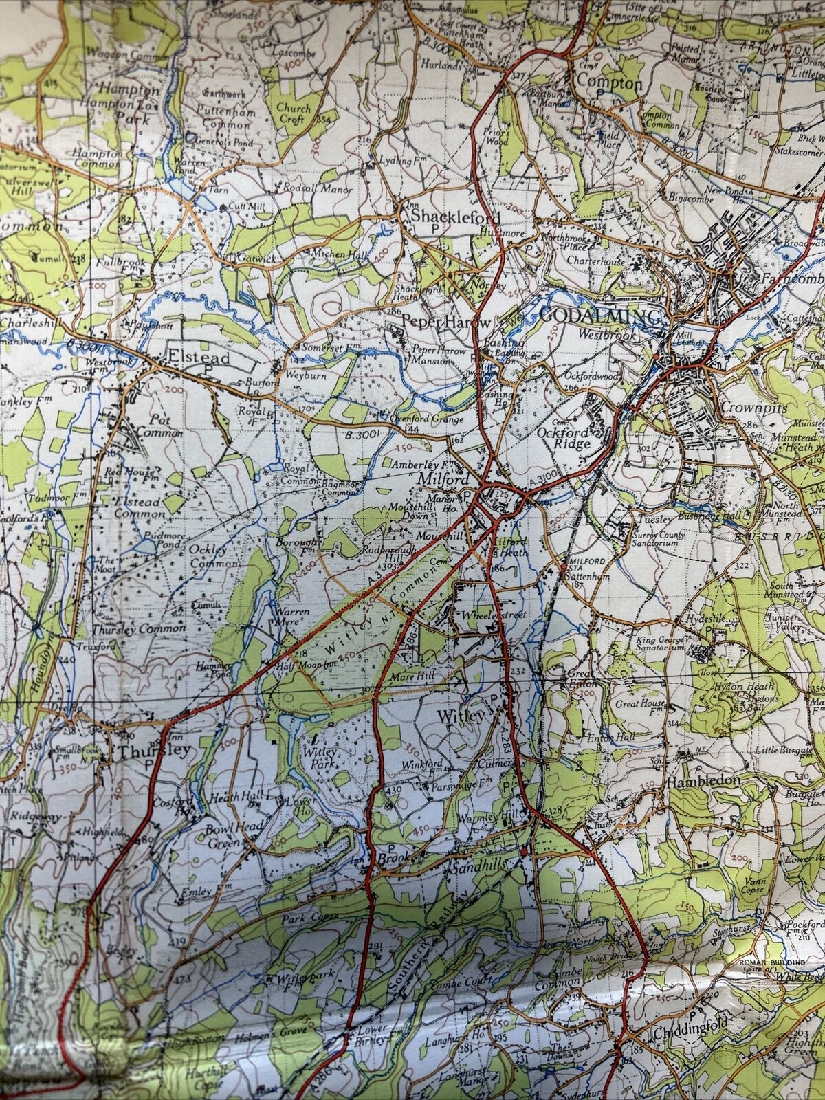 ALDERSHOT Ordnance Survey Sixth Edition One inch 1940 Rev Sheet 169 Reading