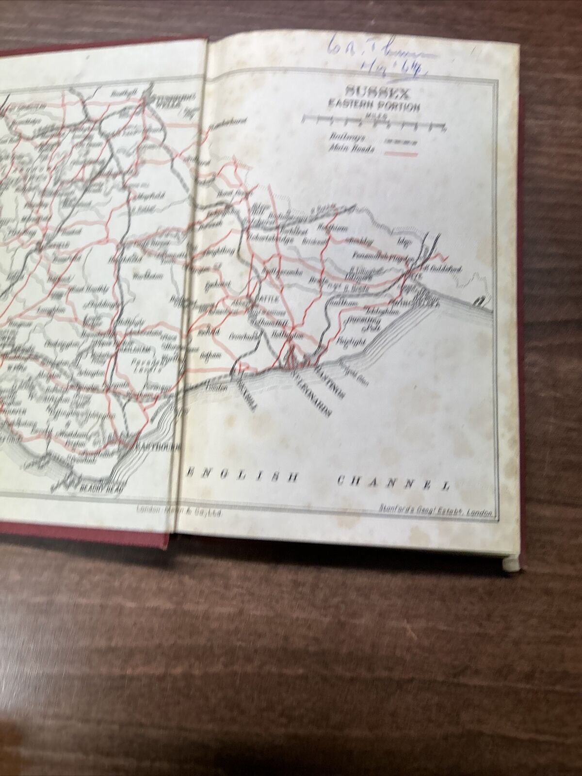 HIGHWAYS & BYWAYS IN SUSSEX By E V Lucas  1935  - Includes Map