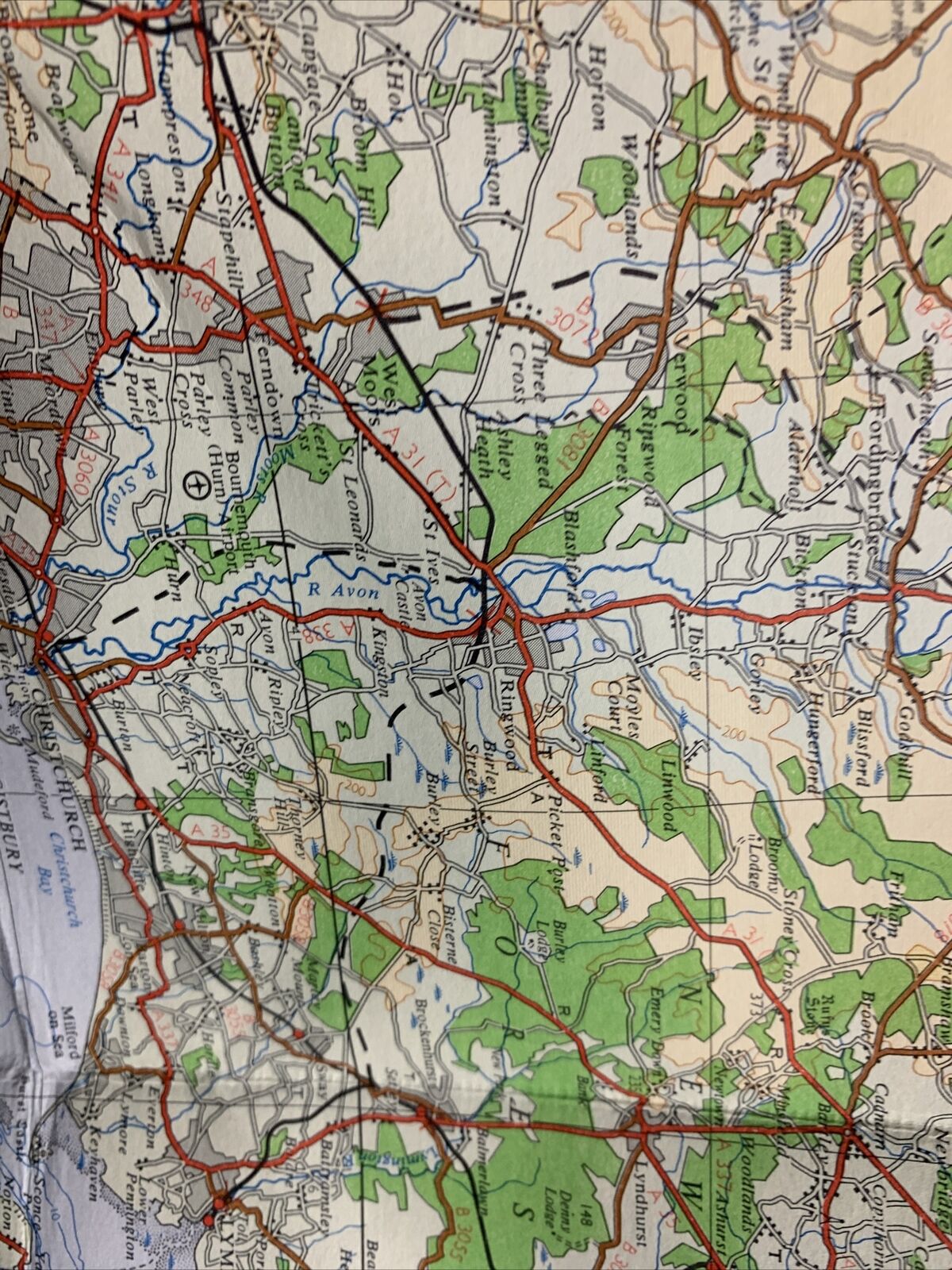 Southern England 1968 Ordnance Survey CLOTH Quarter Inch Map Sheet 16 Exeter