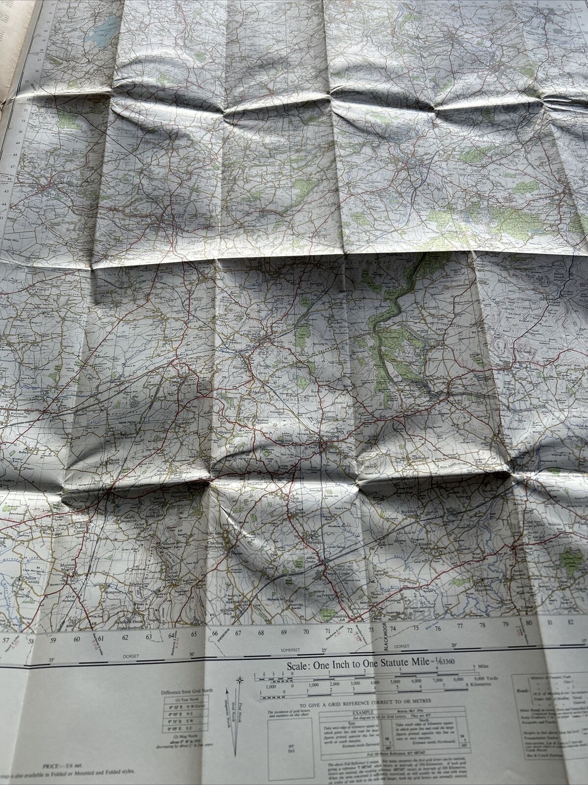 FROME Ordnance Survey Seventh Series Paper One Inch Map Sheet 166 1959 Radstock