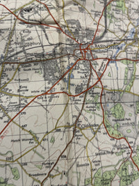 WINCHESTER Ordnance Survey Seventh Series CLOTH 1 Inch Map Sheet 168 1959