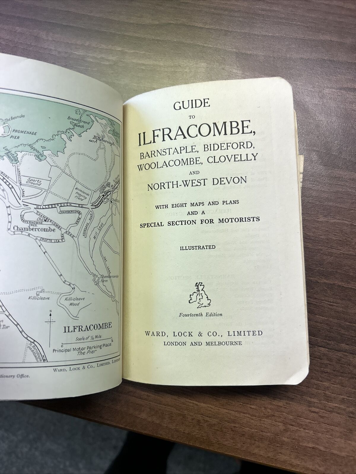 ILFRACOMBE Barnstaple North West Devon Ward Lock Guide Book 1920? Maps Plans