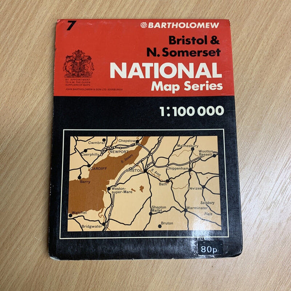 BRISTOL & NORTH SOMERSET - Bartholomew National Map Series No 7 - 1975