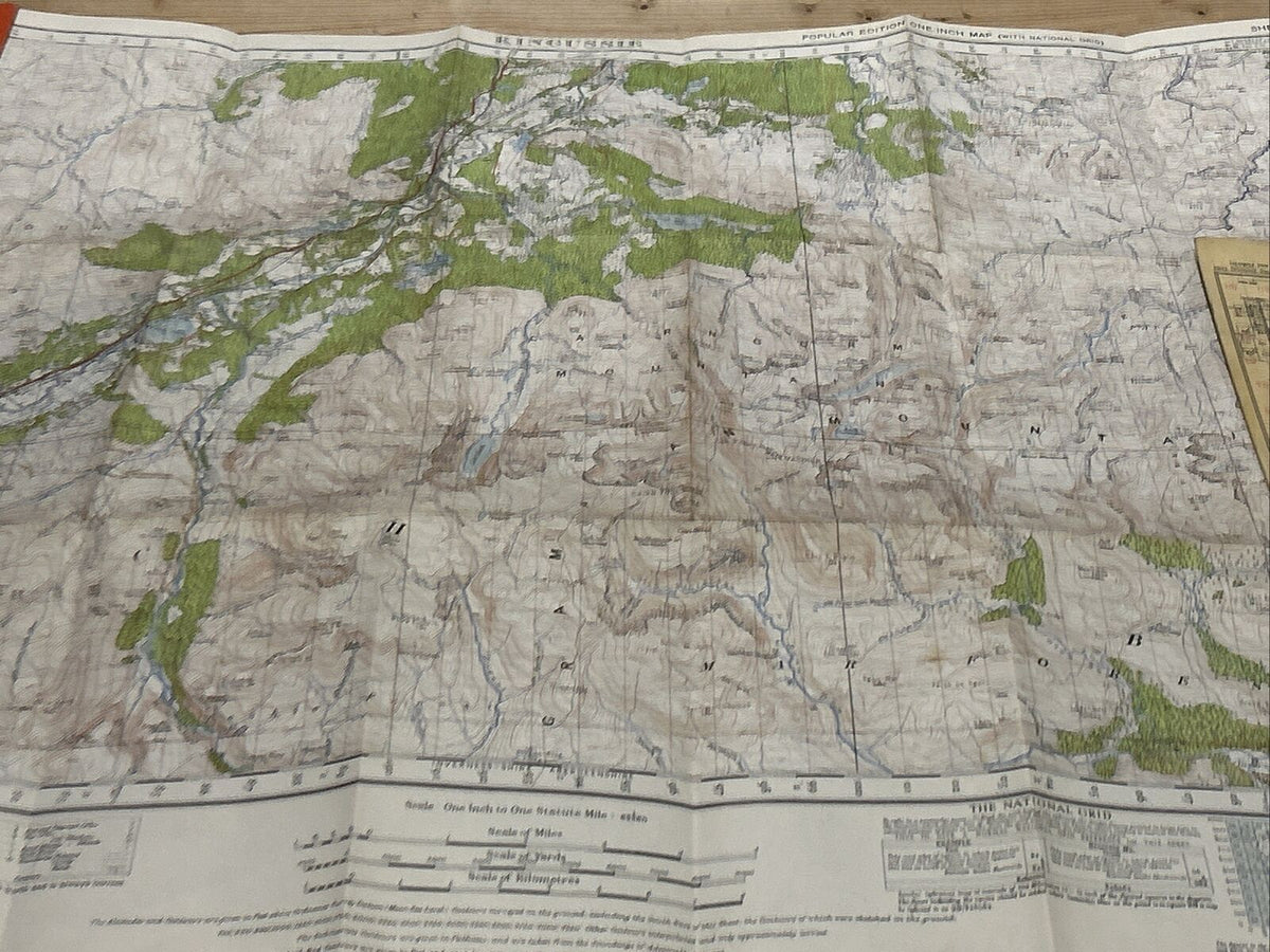 KINGUSSIE Ordnance Survey One Inch Sheet 43 Popular Ed 1947 Aviemore Ben Macdhui