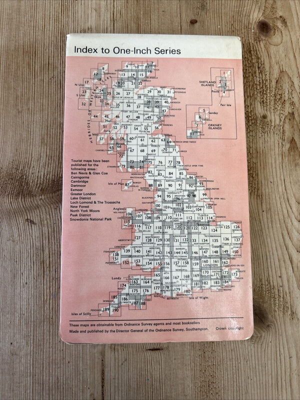 HASTINGS No 184 1969Ordnance Survey One Inch Map Bexhill Dungeness