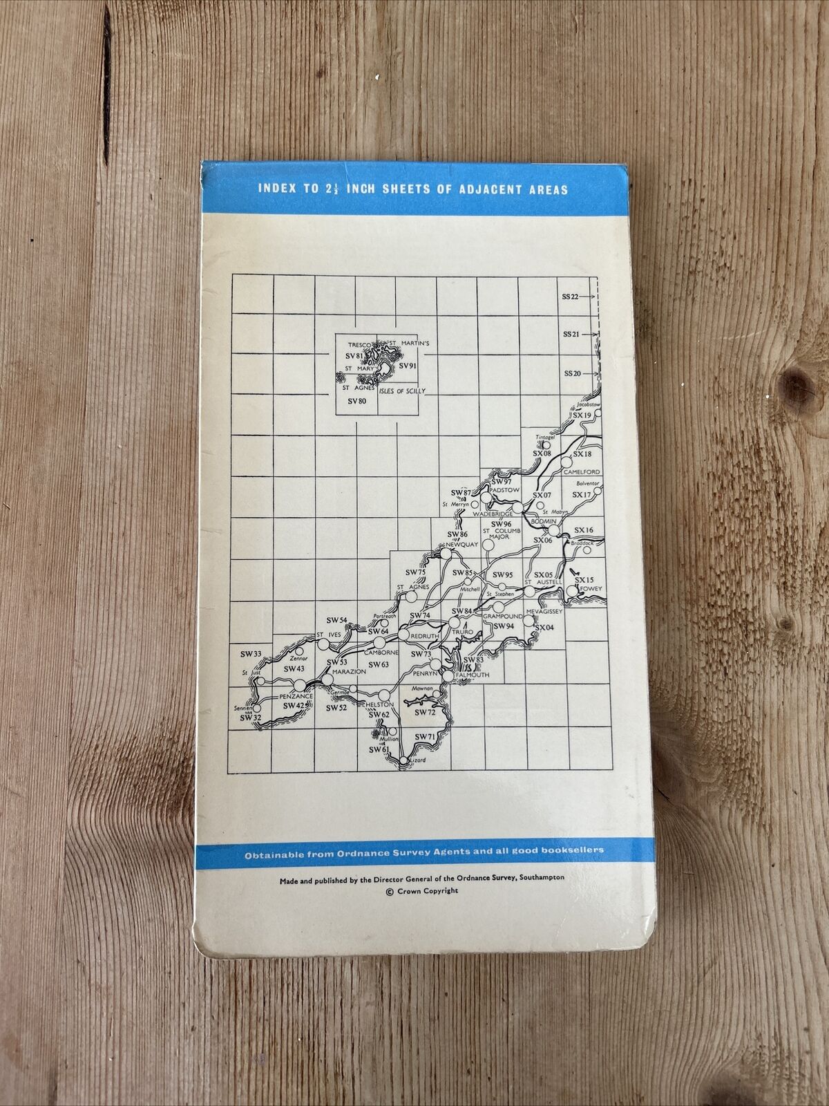 HELFORD RIVER Cornwall Ordnance Survey Sheet SW72  Two & Half Inch MAP 1960