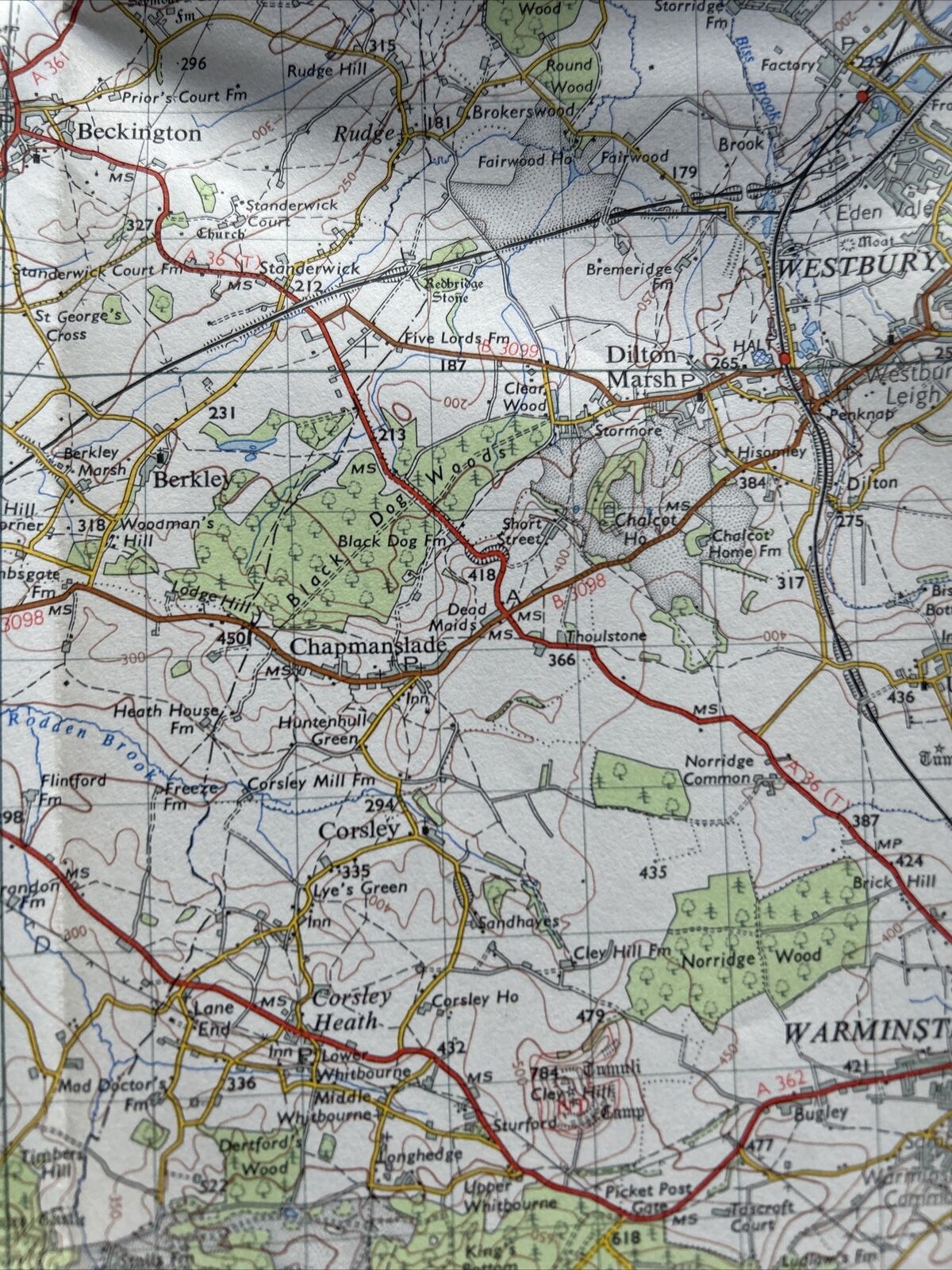 FROME Ordnance Survey Seventh Series Paper One Inch Map Sheet 166 1959 Radstock