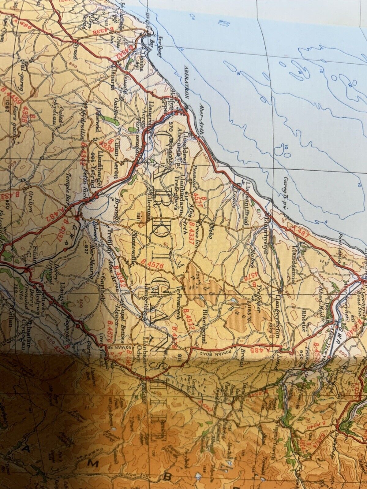 SOUTH WALES 1946 Ordnance Survey CLOTH Sheet 7 Quarter Inch Map Fourth Edition