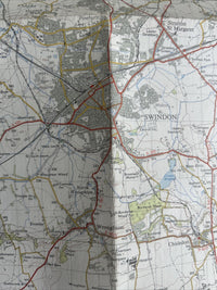 SWINDON Ordnance Survey Seventh Series CLOTH One inch 1958  Sheet 157 Fairford