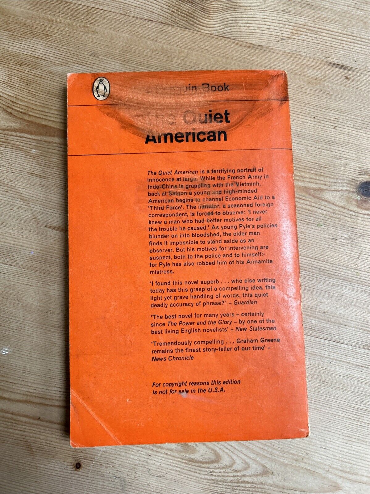 THE QUIET AMERICAN Graham Greene Penguin Book 1962 No 1792 First Edition