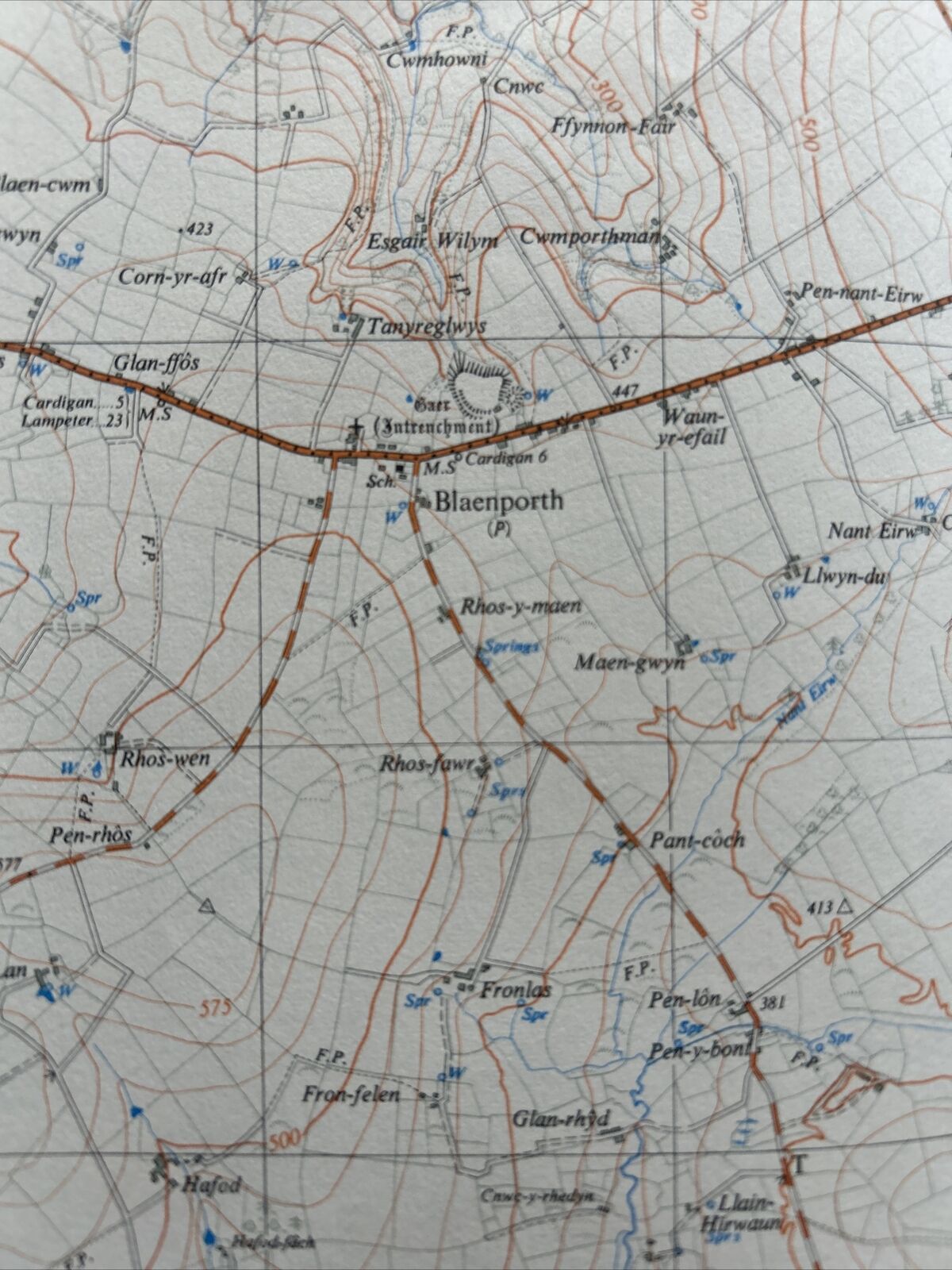 LLECHRYD Ordnance Survey 1:25,000 First Series Sheet SN24 1952 Cwmcoy Blaenporth