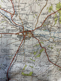 DORCHESTER - 1945 Cloth Ordnance Survey One Inch Sheet 178 Sixth Edition