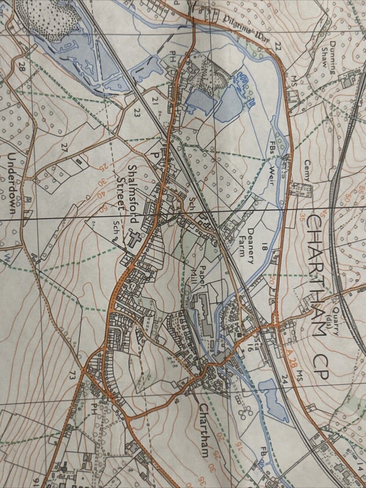 CANTERBURY AND CHILHAM Pathfinder Ordnance Survey 1:25000 1981 TR 05/15 Selling