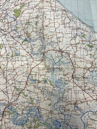 NORWICH Ordnance Survey Cloth One Inch Map 1945 Sixth Edition Sheet 126 Runham