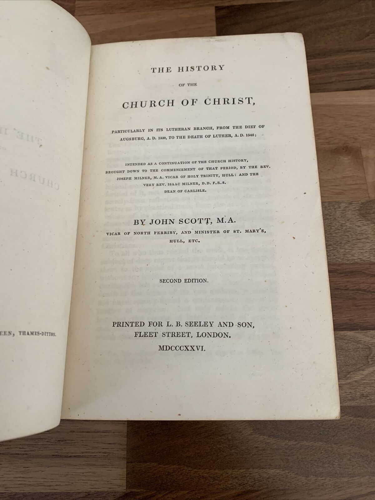 The History Of The Church Of Christ 1826 John Scott Hardback