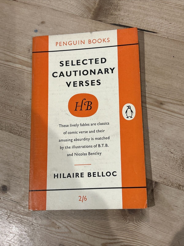 SELECTED CAUTIONARY VERSES Hilaire Belloc Penguin Paperback 1958 No 1349 First