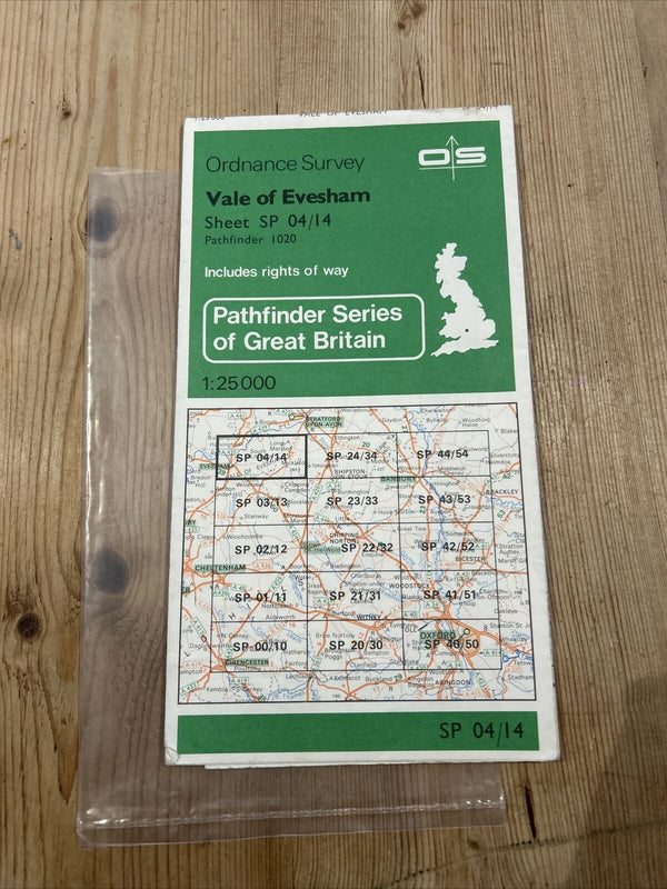 VALE OF EVESHAM Pathfinder 1020 Ordnance Survey SP04/14 1:25000 1981 Pebworth
