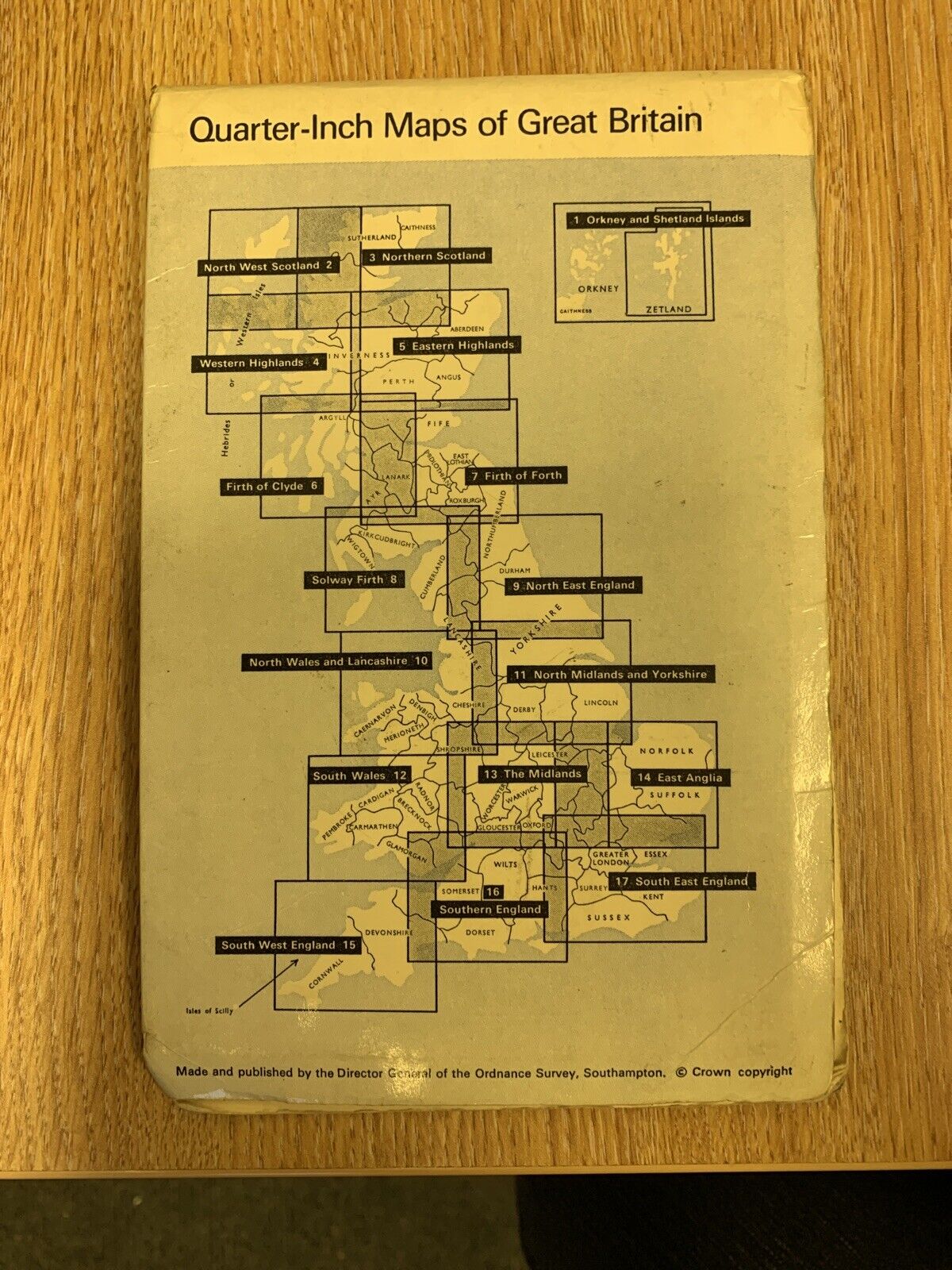 The Midlands  - Ordnance Survey Map Quarter Inch Sheet 13 - 1973