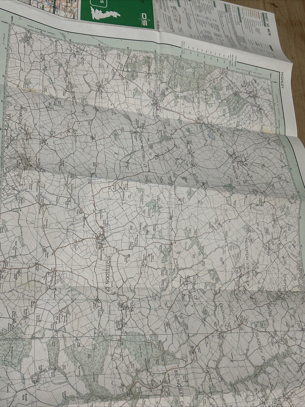 HIGHLEY Pathfinder 932 Ordnance Survey SO68/78 1:25000 1982 Chelmarsh Tuckhill
