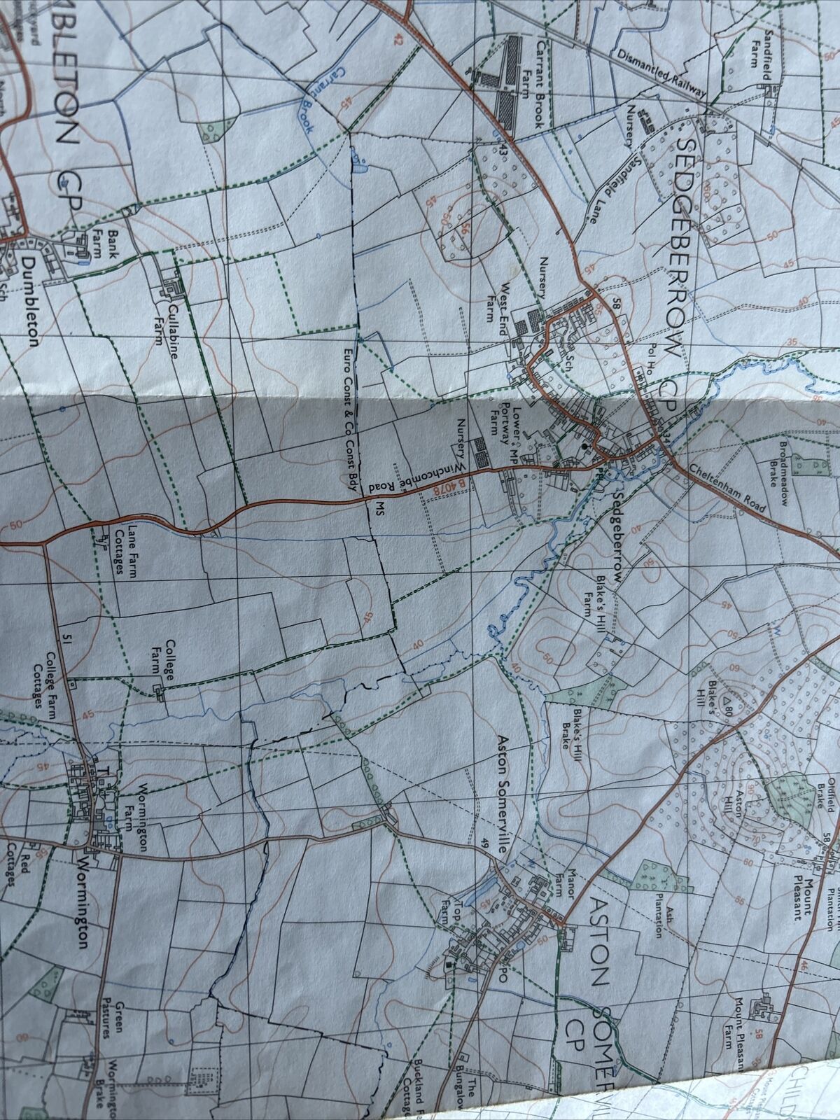 BROADWAY CHIPPING CAMPDEN Pathfinder 1043 Ordnance Survey SP03/13 1:25,000 1984