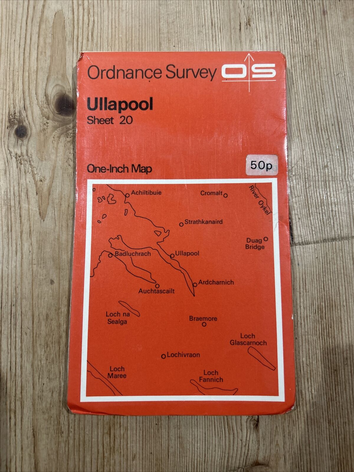 ULLAPOOL Ordnance Survey Map One Inch 1958 Sheet 20 Scotland Loch Broom