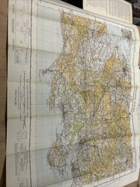 ENGLAND SOUTH Ordnance Survey Paper Quarter Inch Map 1945 Sheet 11 Southampton