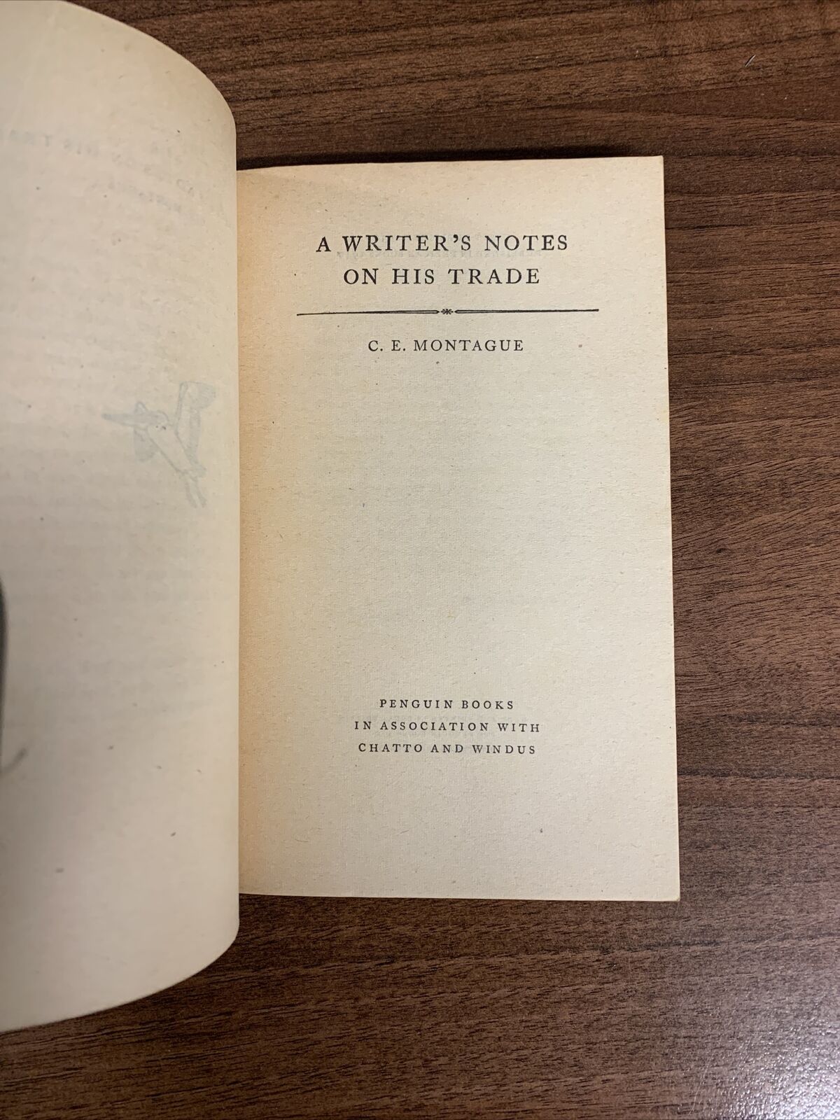 A Writers Notes On His Trade By CE Montague PELICAN 1949 No A219 First Edition