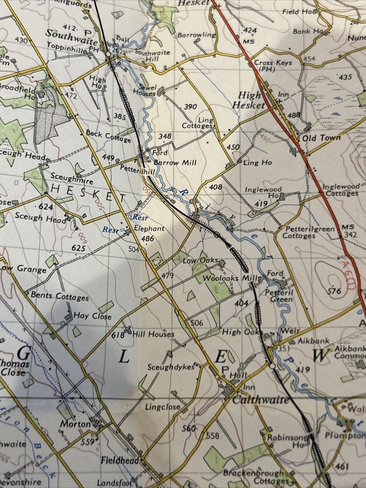 PENRITH - Ordnance Survey Paper Map 1961 Sheet 155 Seventh Series Appleby