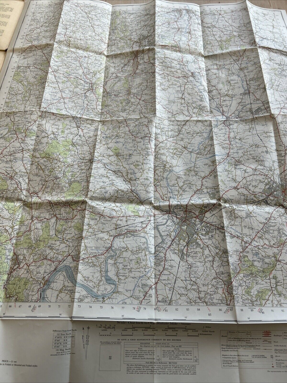 GLOUCESTER & MALVERN Ordnance Survey Seventh Series Paper 1 inch 1953 Sheet 143